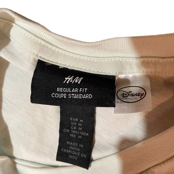 Disney H&M Mickey Mouse Mint Green Regular Fit Crew Neck Pullover TShirt Size M - Picture 7 of 11